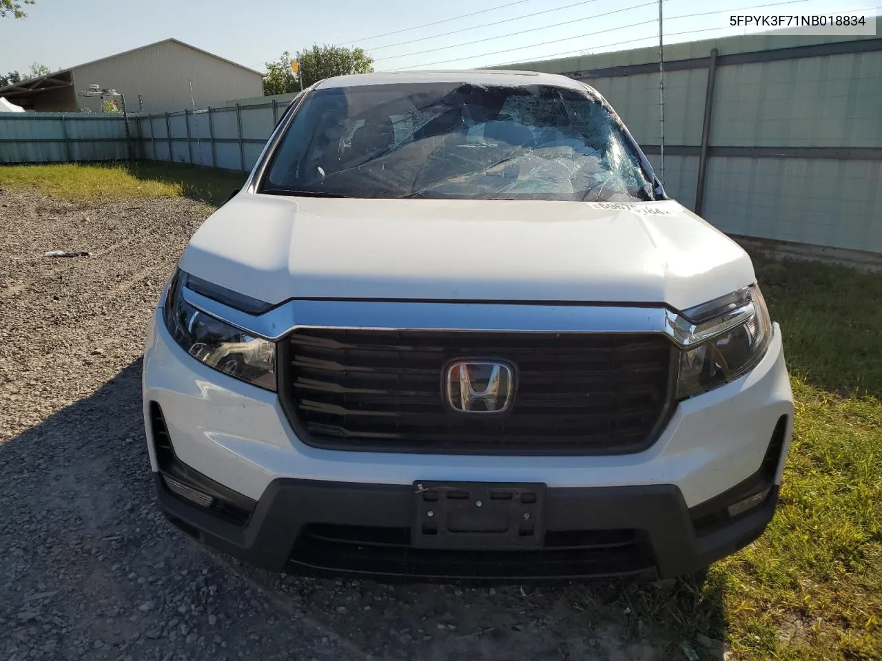 2022 Honda Ridgeline Rtl VIN: 5FPYK3F71NB018834 Lot: 69670184