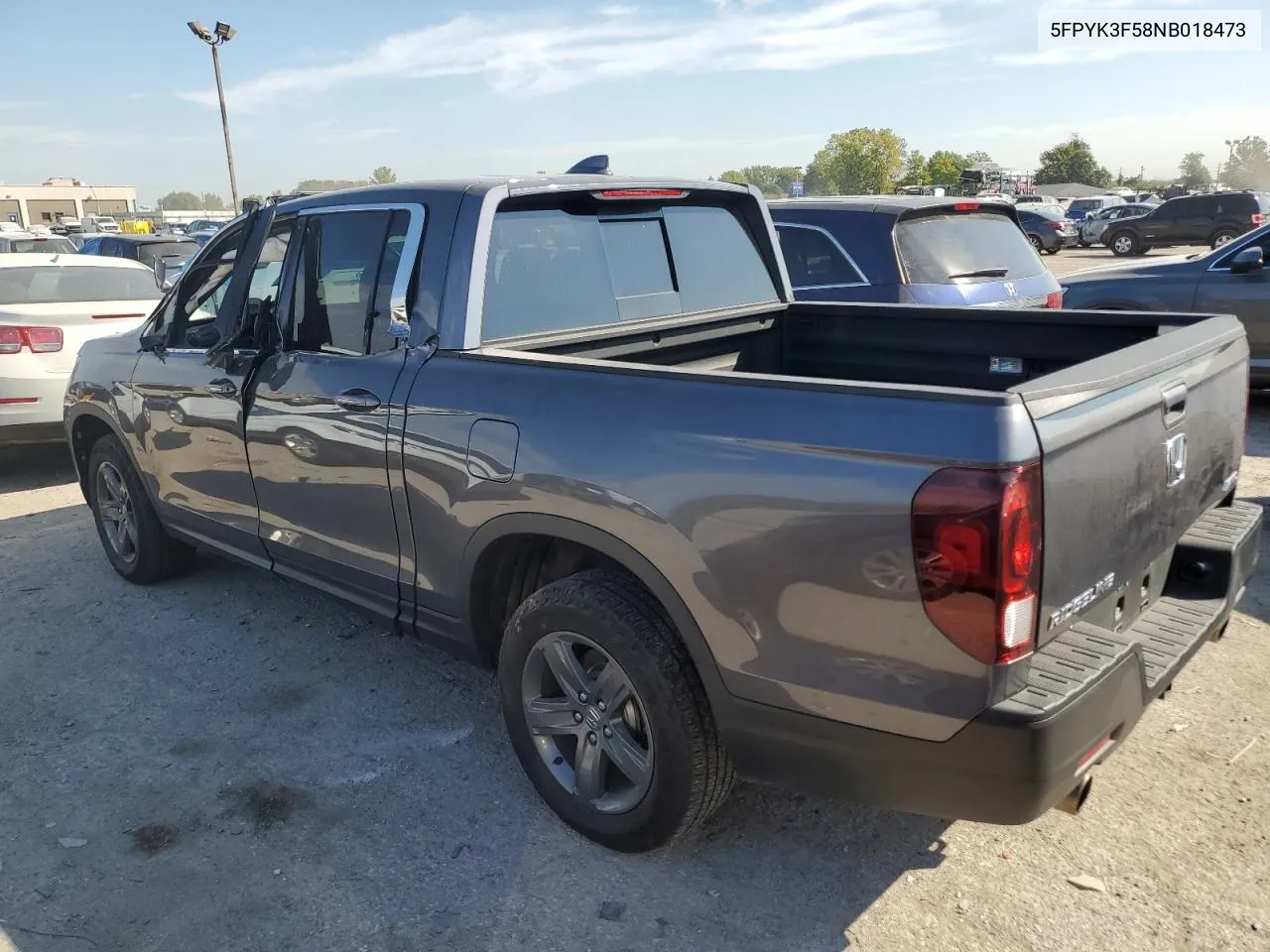 2022 Honda Ridgeline Rtl VIN: 5FPYK3F58NB018473 Lot: 72149414