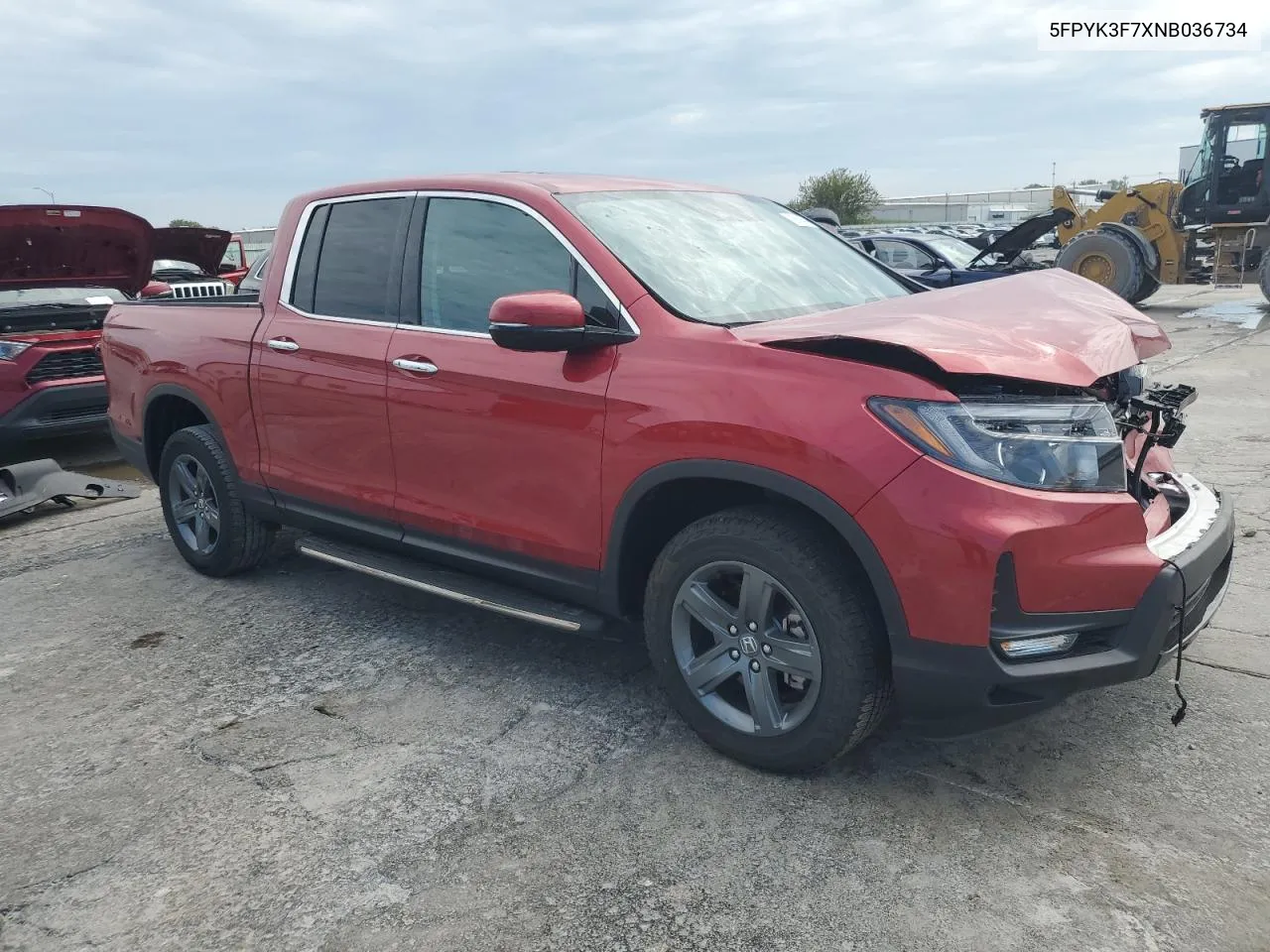 2022 Honda Ridgeline Rtl VIN: 5FPYK3F7XNB036734 Lot: 72569454