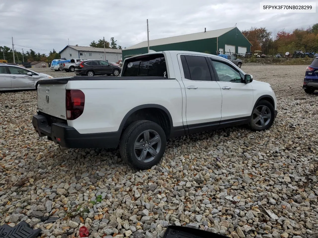 2022 Honda Ridgeline Rtl VIN: 5FPYK3F70NB028299 Lot: 74040344