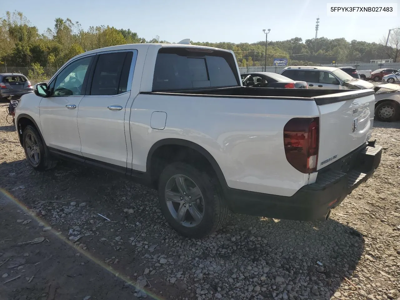 2022 Honda Ridgeline Rtl VIN: 5FPYK3F7XNB027483 Lot: 74539094