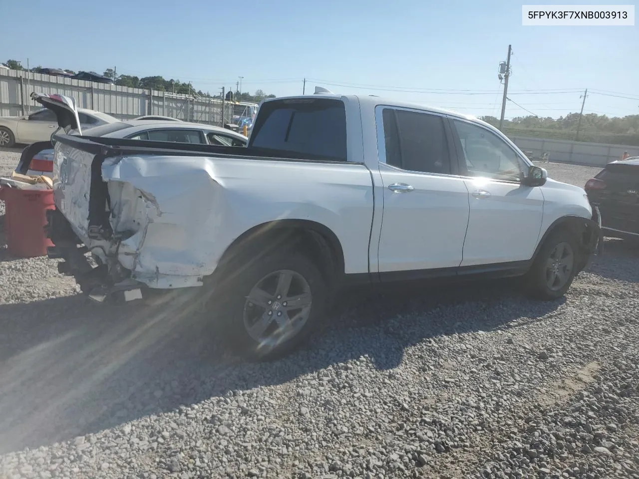 5FPYK3F7XNB003913 2022 Honda Ridgeline Rtl