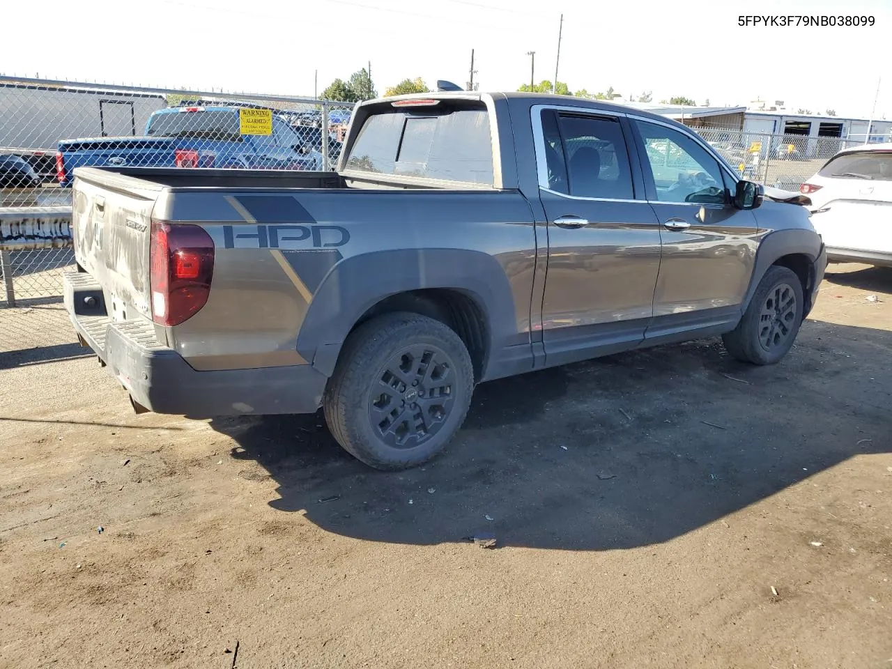 5FPYK3F79NB038099 2022 Honda Ridgeline Rtl