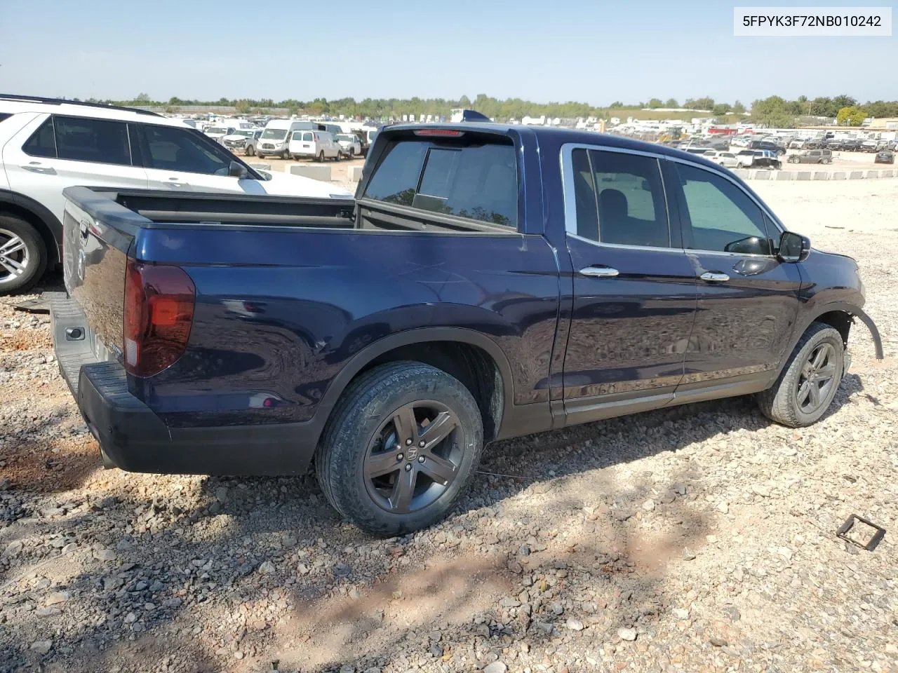 2022 Honda Ridgeline VIN: 5FPYK3F72NB010242 Lot: 75455134