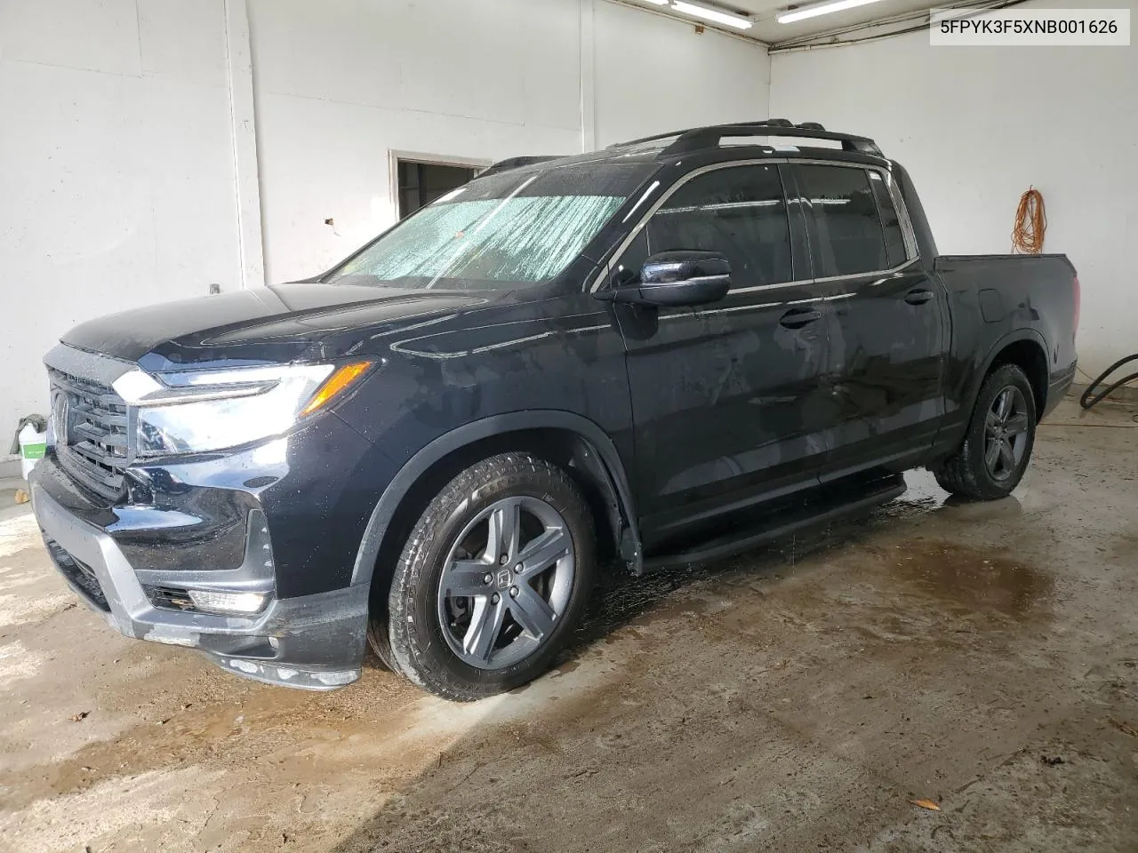 2022 Honda Ridgeline Rtl VIN: 5FPYK3F5XNB001626 Lot: 75877134