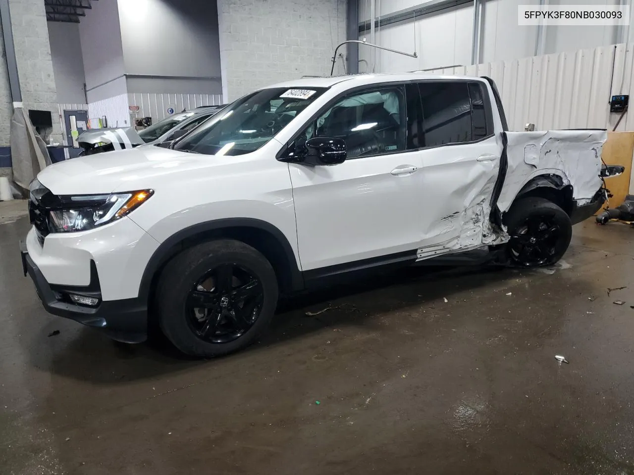 2022 Honda Ridgeline Black Edition VIN: 5FPYK3F80NB030093 Lot: 76402894