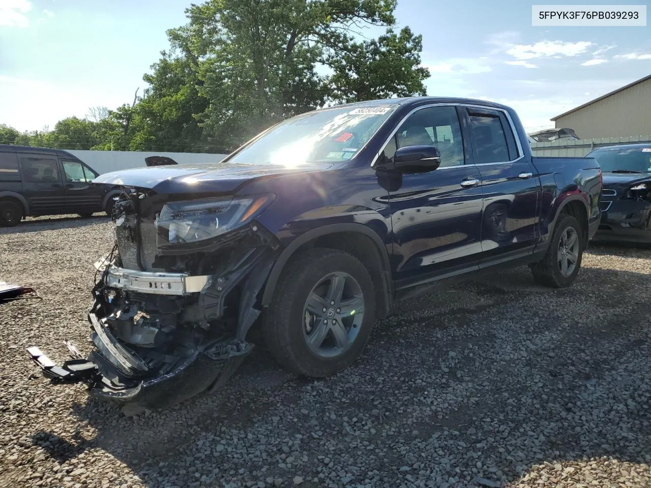 2023 Honda Ridgeline Rtl-E VIN: 5FPYK3F76PB039293 Lot: 58250404