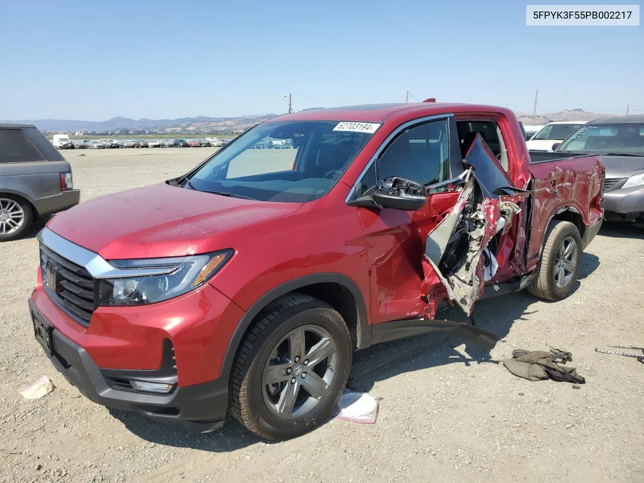 2023 Honda Ridgeline Rtl VIN: 5FPYK3F55PB002217 Lot: 62703194