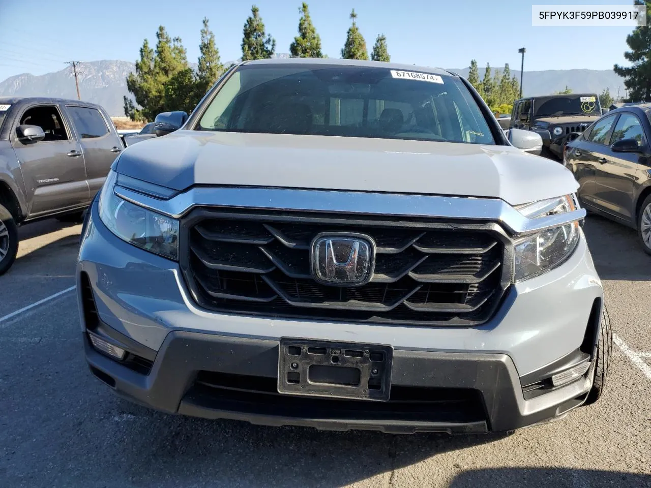 2023 Honda Ridgeline Rtl VIN: 5FPYK3F59PB039917 Lot: 67168574