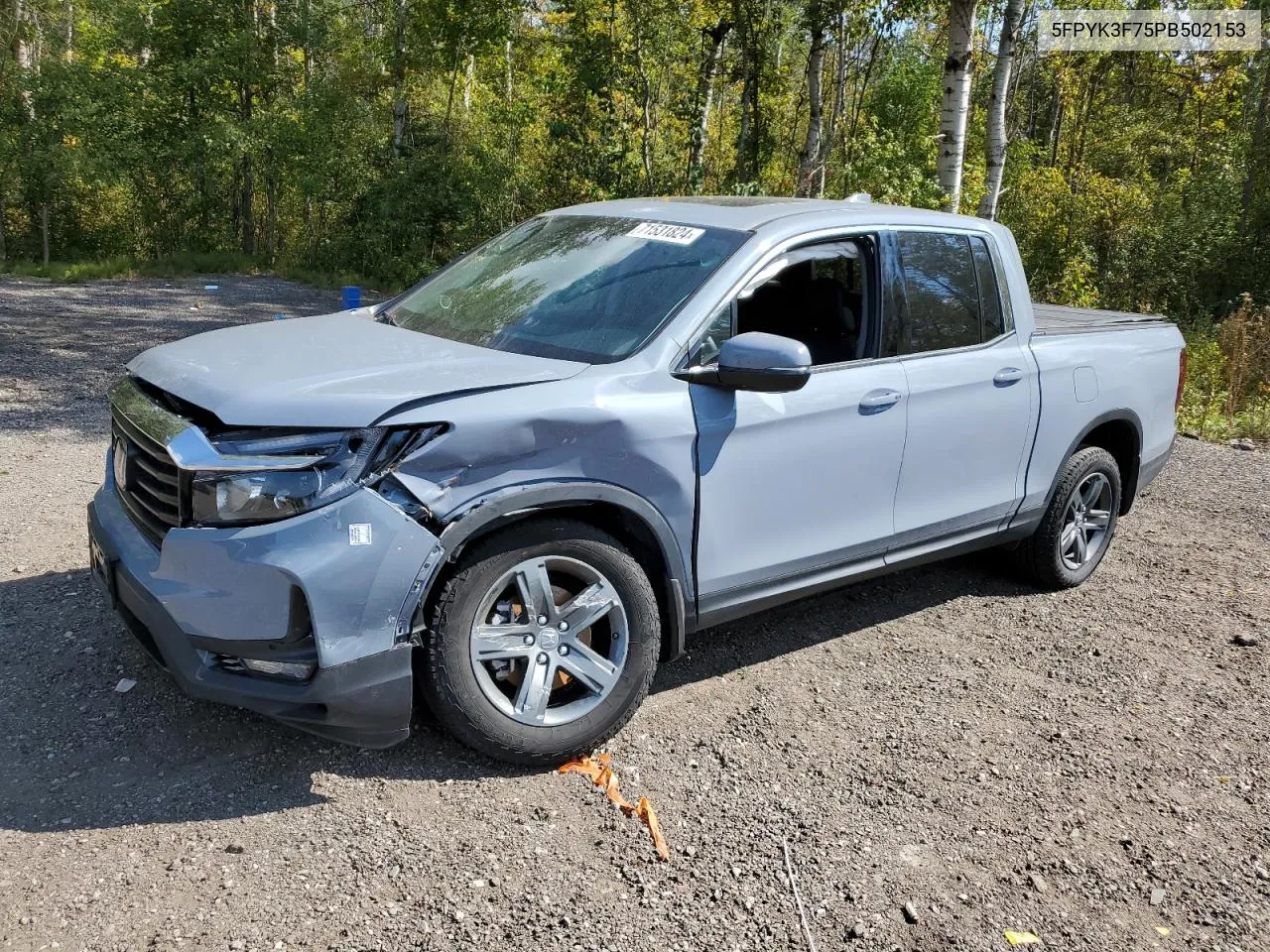 2023 Honda Ridgeline Rtl-E VIN: 5FPYK3F75PB502153 Lot: 71531824