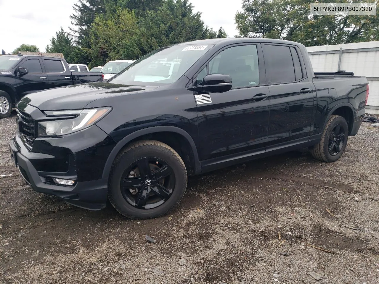 2023 Honda Ridgeline Black Edition VIN: 5FPYK3F89PB007320 Lot: 72971234