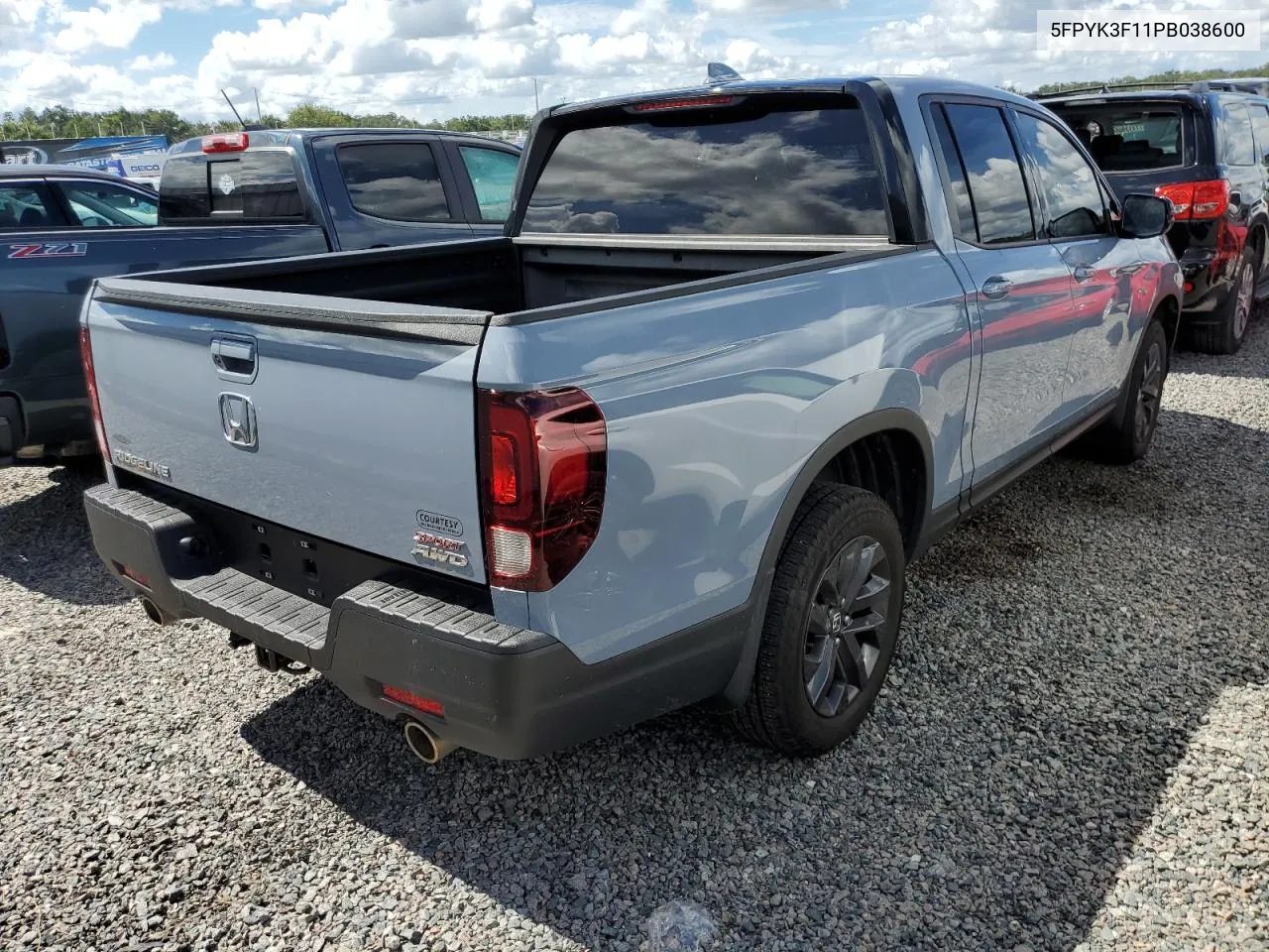 5FPYK3F11PB038600 2023 Honda Ridgeline Sport