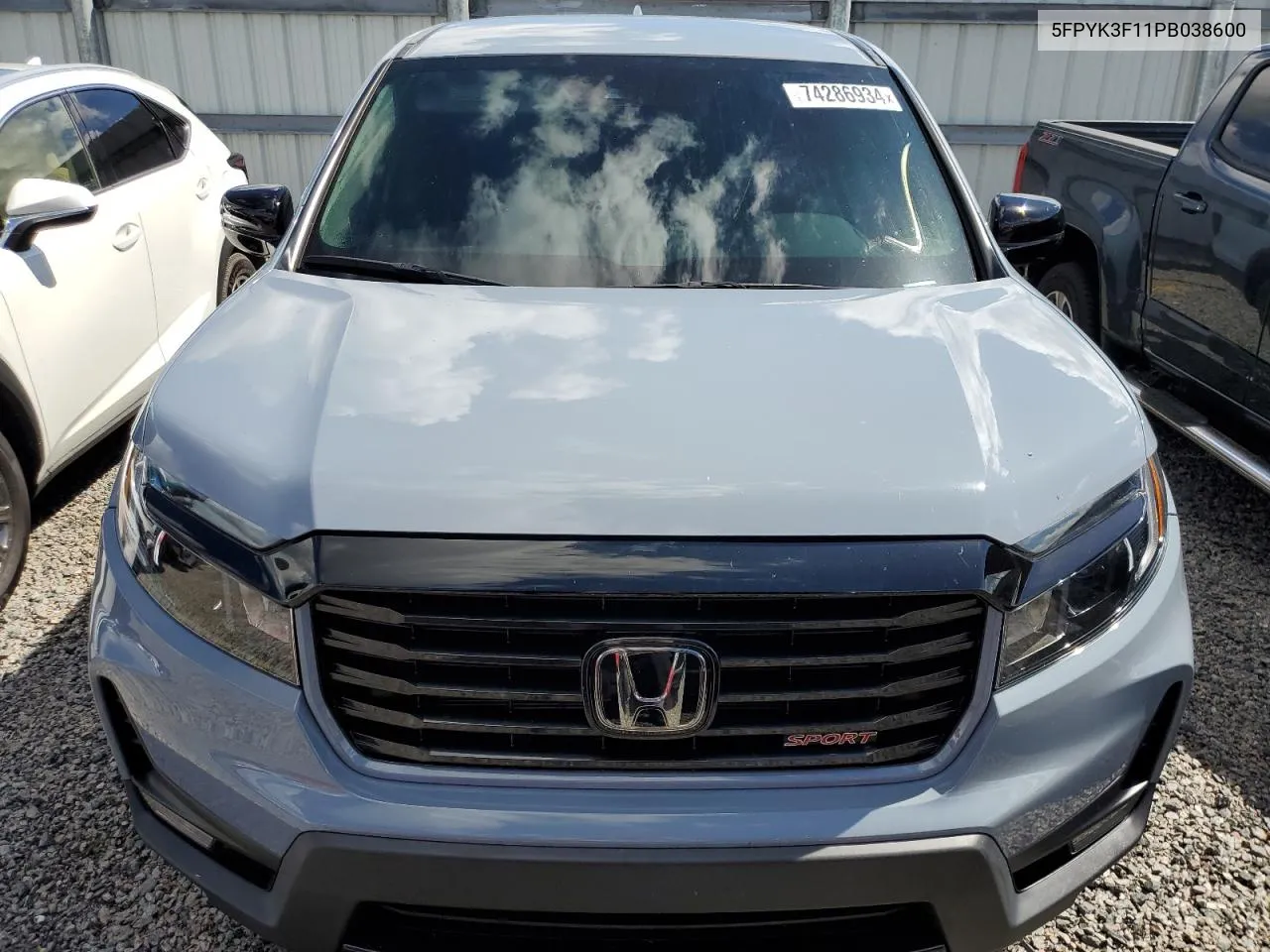 2023 Honda Ridgeline Sport VIN: 5FPYK3F11PB038600 Lot: 74286934