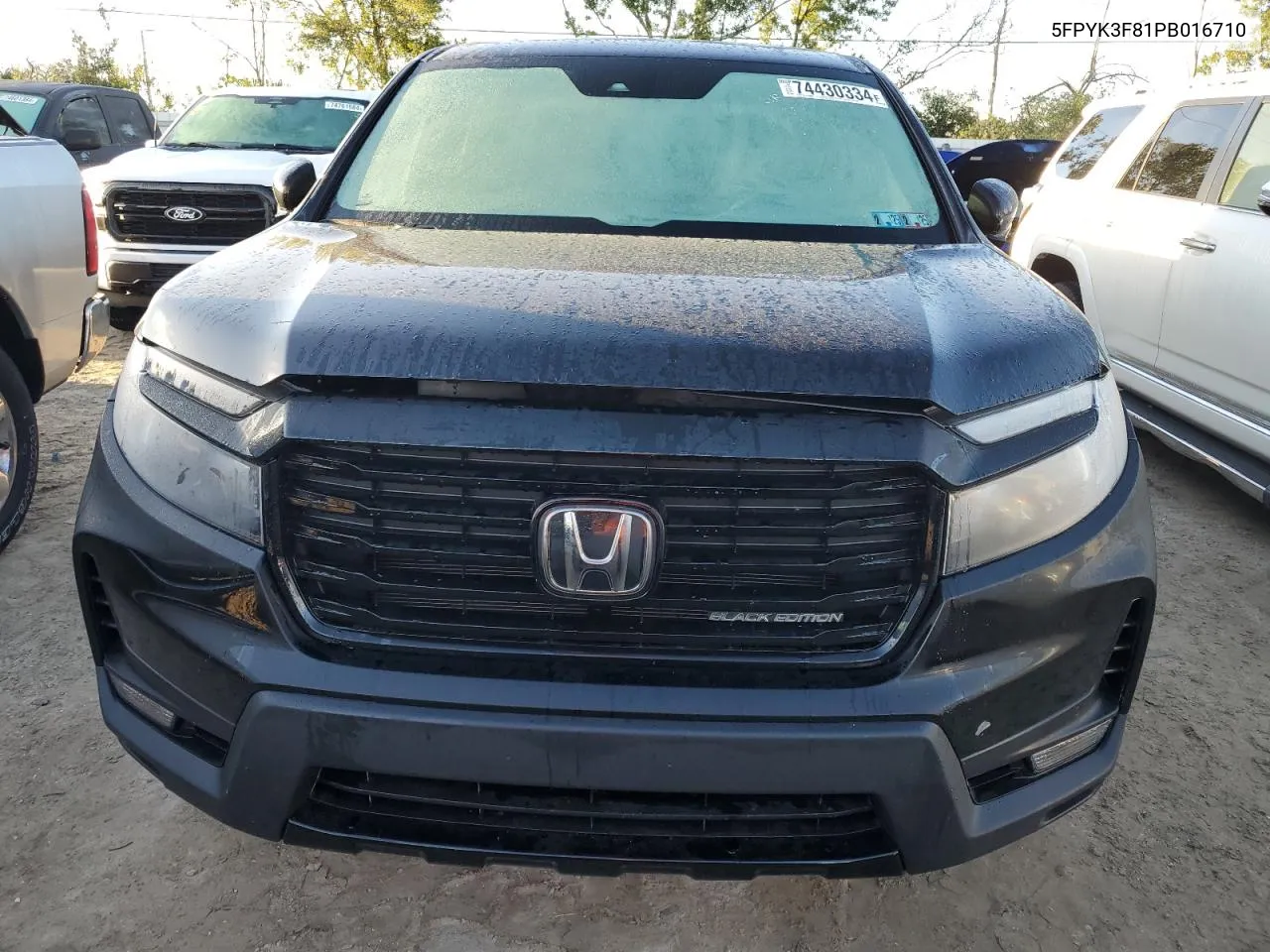 2023 Honda Ridgeline Black Edition VIN: 5FPYK3F81PB016710 Lot: 74430334