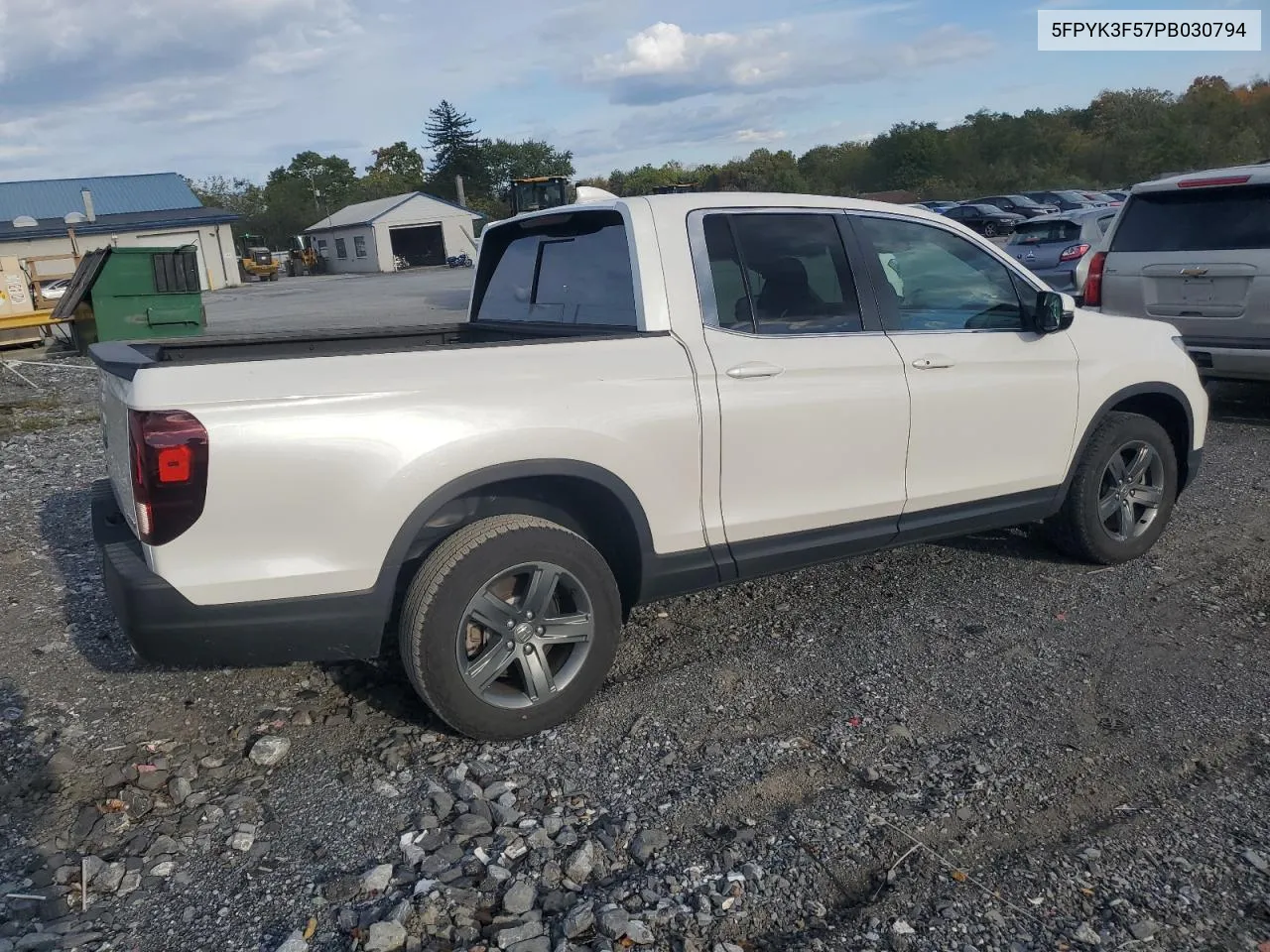 2023 Honda Ridgeline Rtl VIN: 5FPYK3F57PB030794 Lot: 74844094