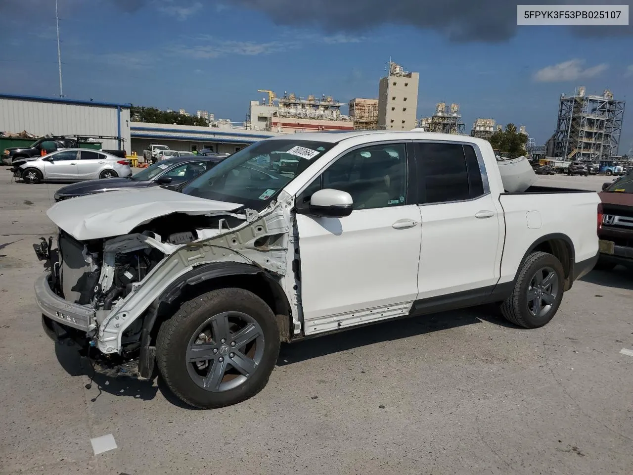 2023 Honda Ridgeline Rtl VIN: 5FPYK3F53PB025107 Lot: 76003664