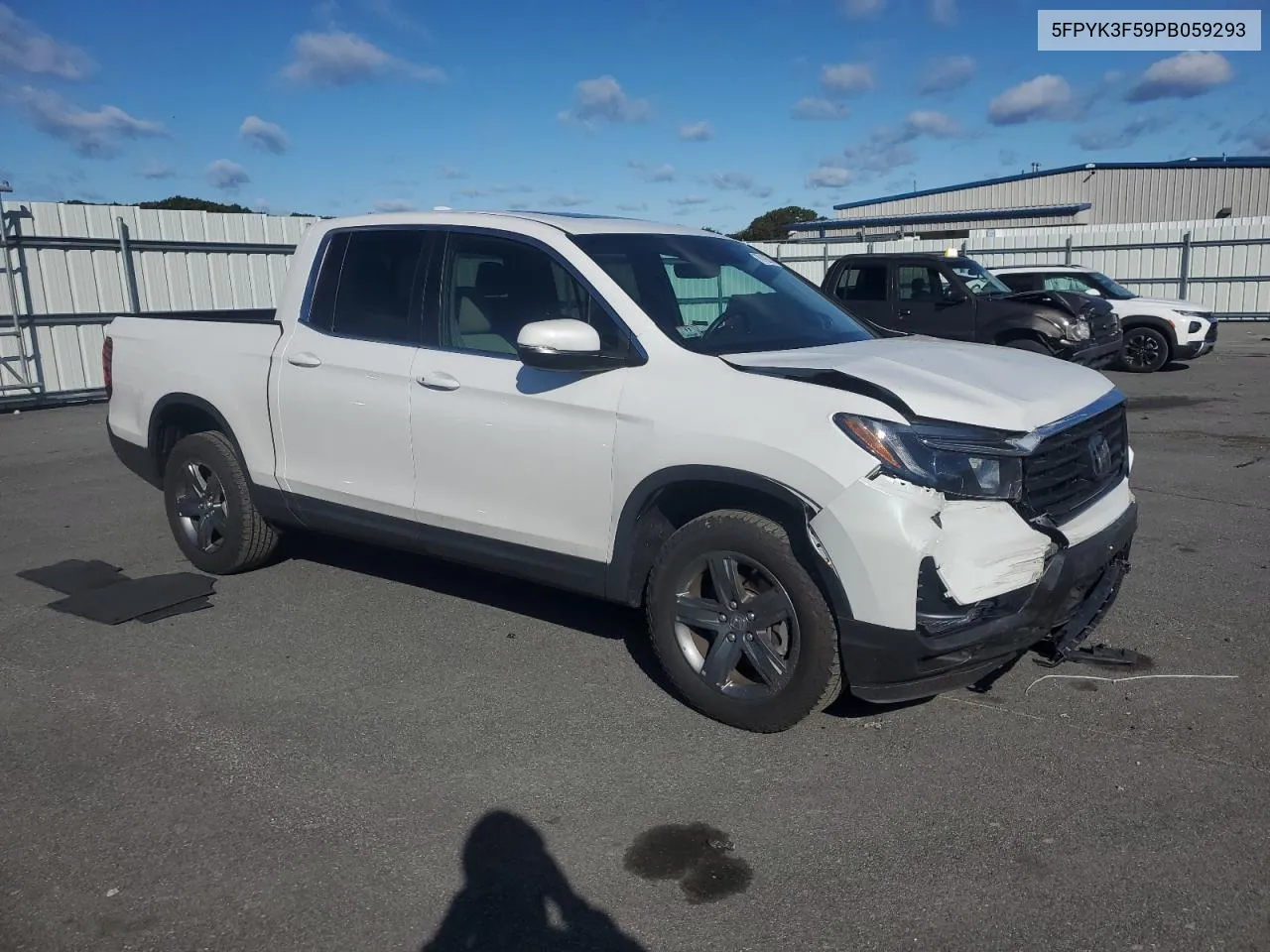 2023 Honda Ridgeline Rtl VIN: 5FPYK3F59PB059293 Lot: 76192814