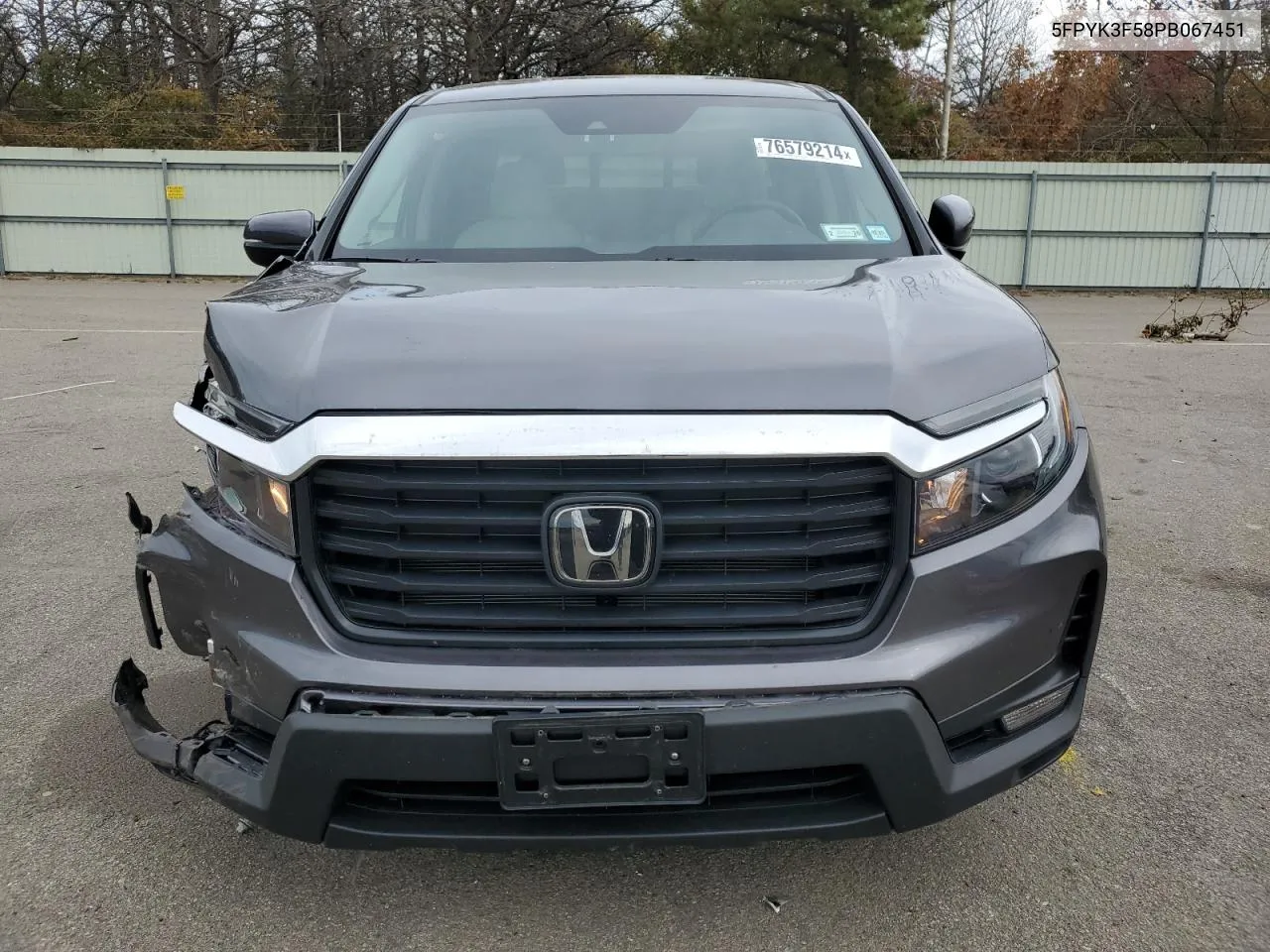 2023 Honda Ridgeline Rtl VIN: 5FPYK3F58PB067451 Lot: 76579214