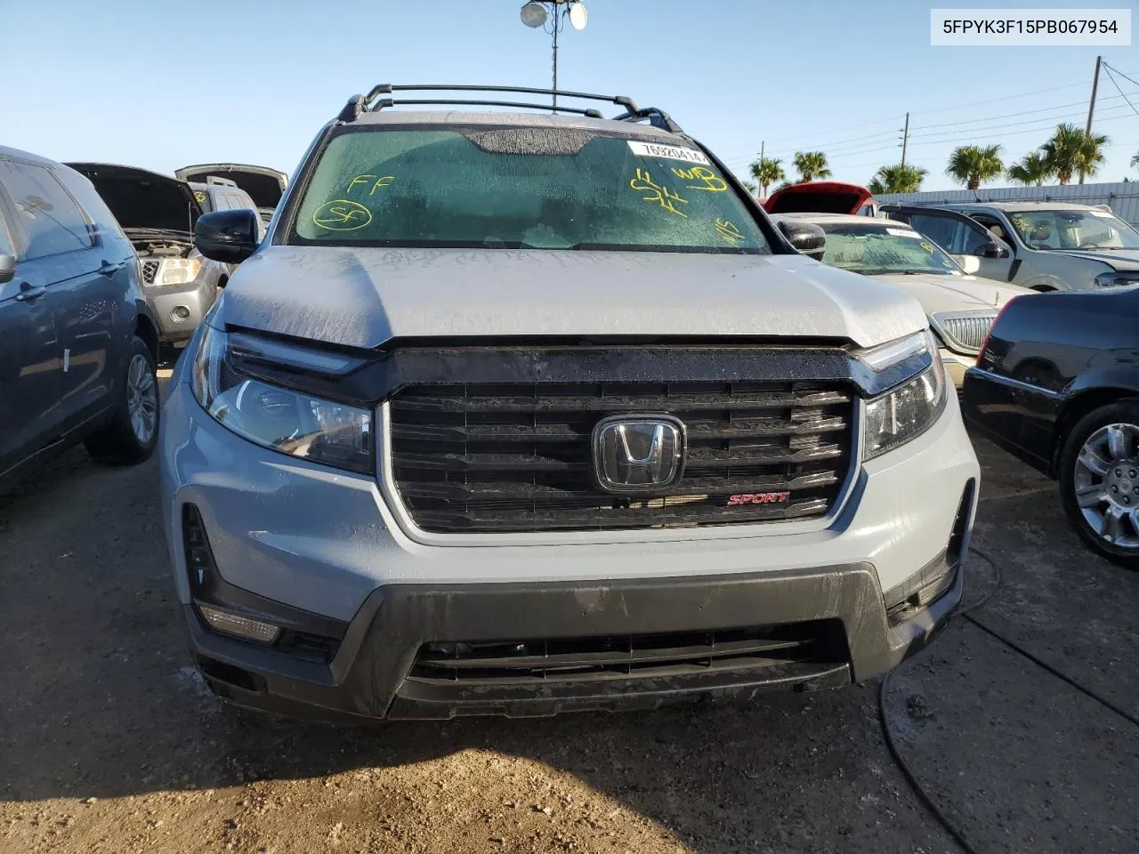 2023 Honda Ridgeline Sport VIN: 5FPYK3F15PB067954 Lot: 76920414