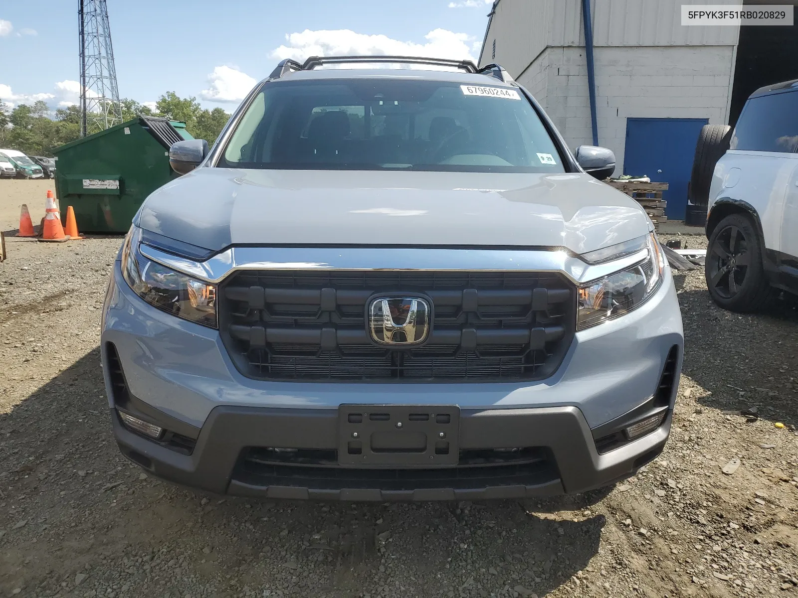 2024 Honda Ridgeline Rtl VIN: 5FPYK3F51RB020829 Lot: 67960244