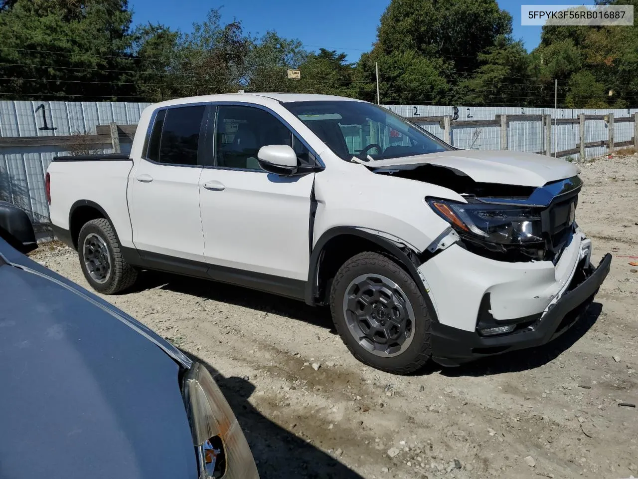 2024 Honda Ridgeline Rtl VIN: 5FPYK3F56RB016887 Lot: 74732904