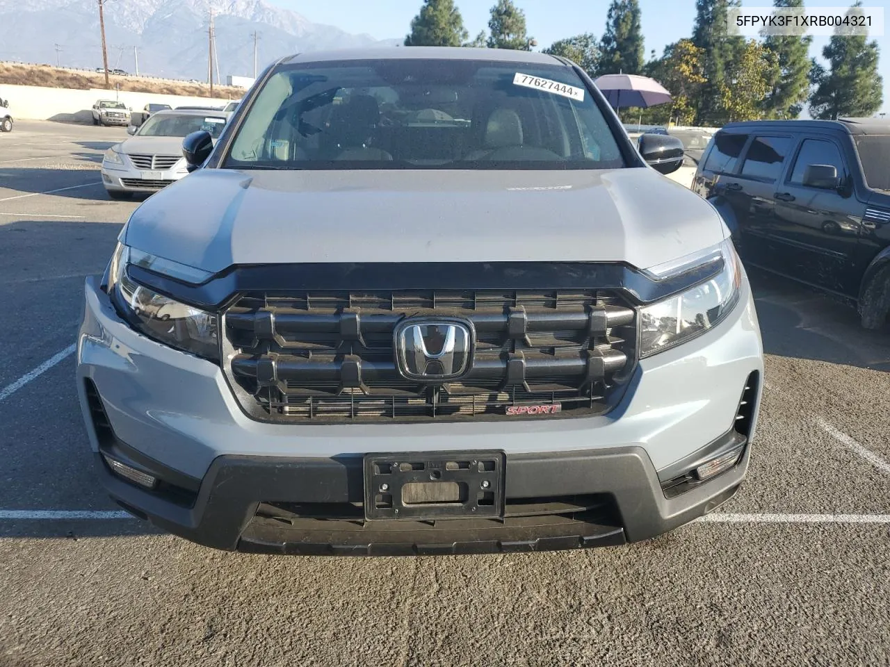 2024 Honda Ridgeline Sport VIN: 5FPYK3F1XRB004321 Lot: 77627444