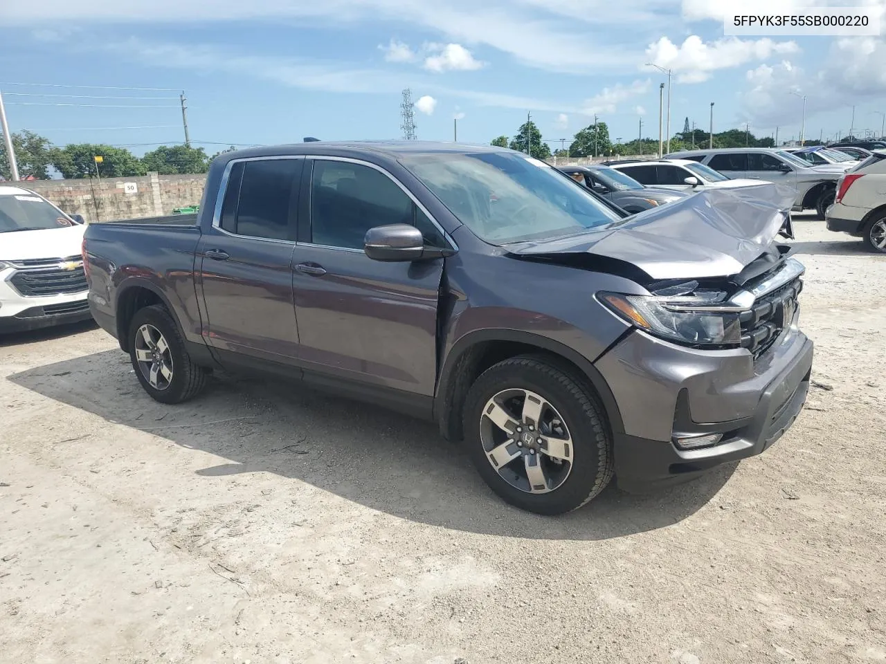 2025 Honda Ridgeline Rtl VIN: 5FPYK3F55SB000220 Lot: 70924934