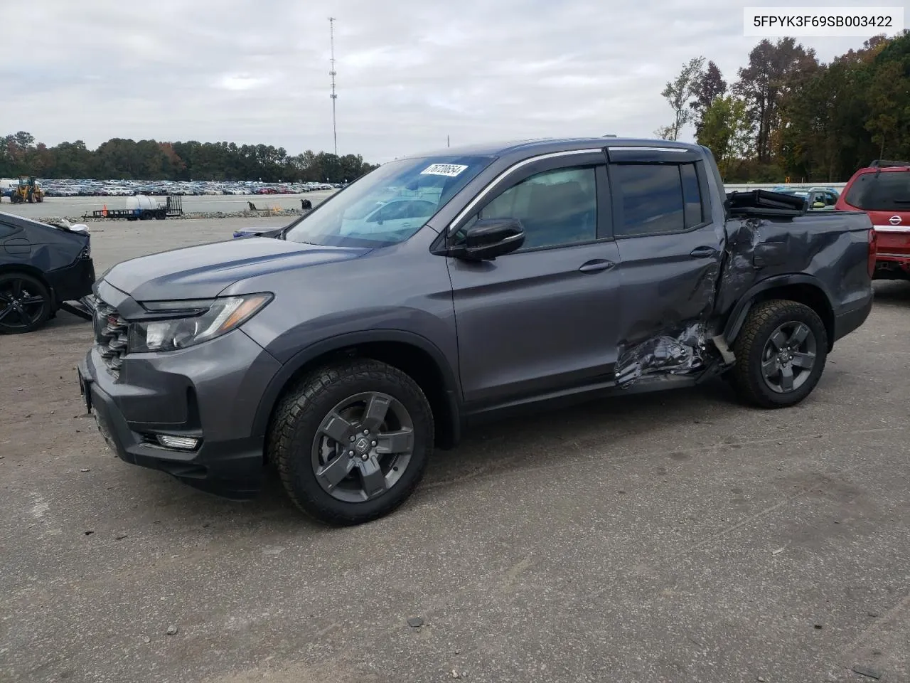 2025 Honda Ridgeline Trail Sport VIN: 5FPYK3F69SB003422 Lot: 76720654