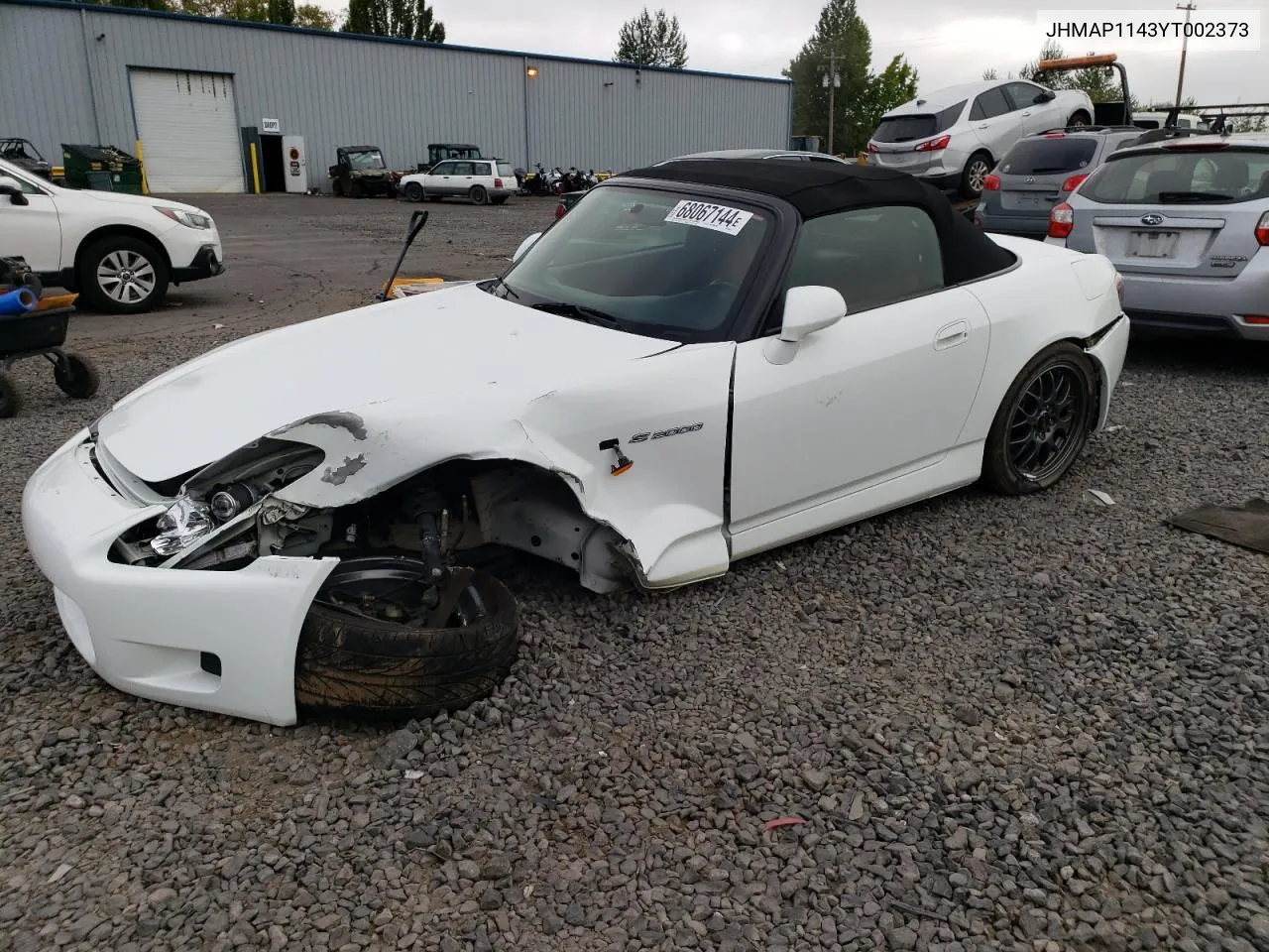 2000 Honda S2000 VIN: JHMAP1143YT002373 Lot: 68067144