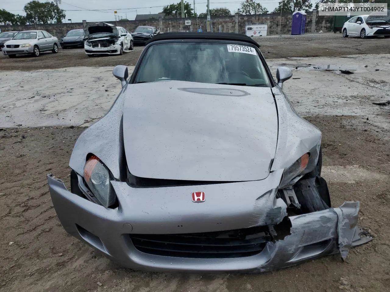 2000 Honda S2000 VIN: JHMAP1143YT004902 Lot: 79573524