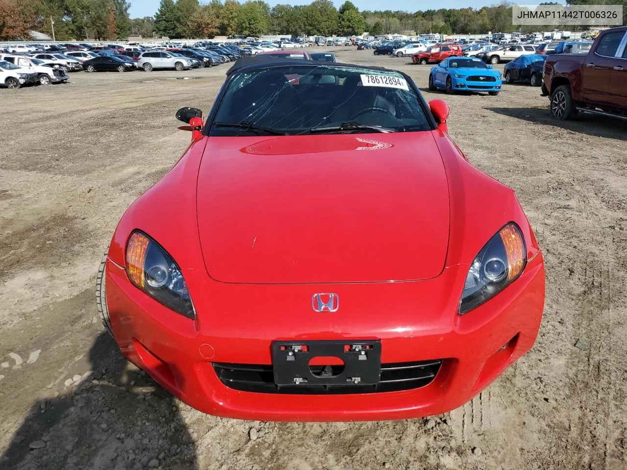 2002 Honda S2000 VIN: JHMAP11442T006326 Lot: 78612894