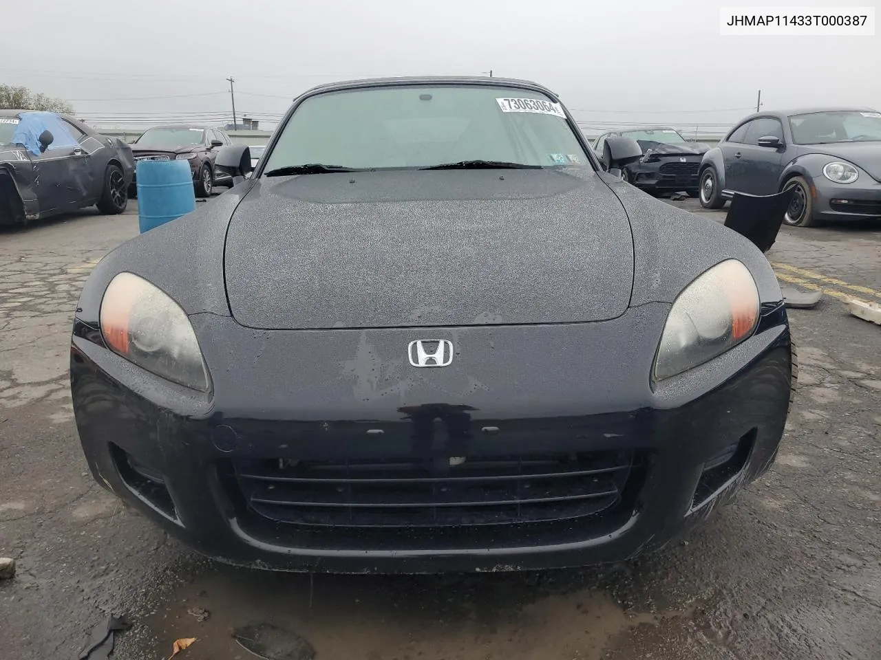 2003 Honda S2000 VIN: JHMAP11433T000387 Lot: 73063064