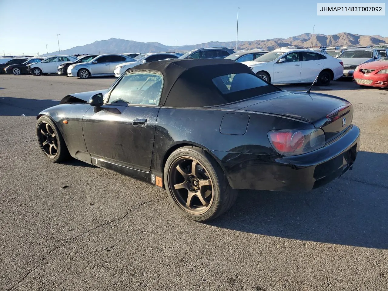 2003 Honda S2000 VIN: JHMAP11483T007092 Lot: 76316894