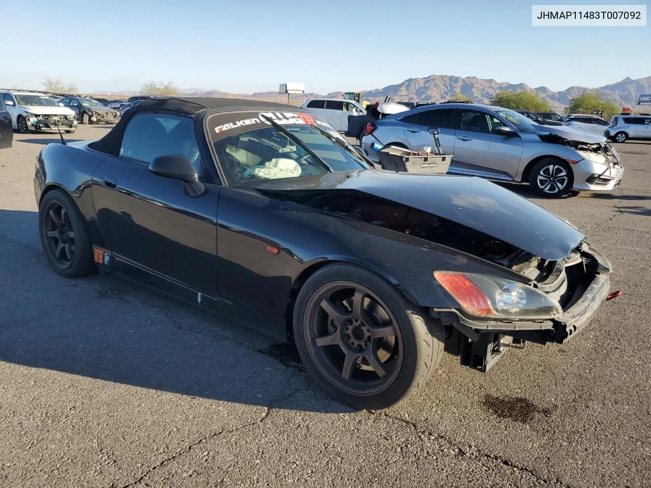 2003 Honda S2000 VIN: JHMAP11483T007092 Lot: 76316894