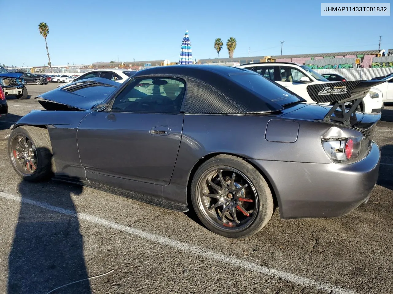 2003 Honda S2000 VIN: JHMAP11433T001832 Lot: 79048274