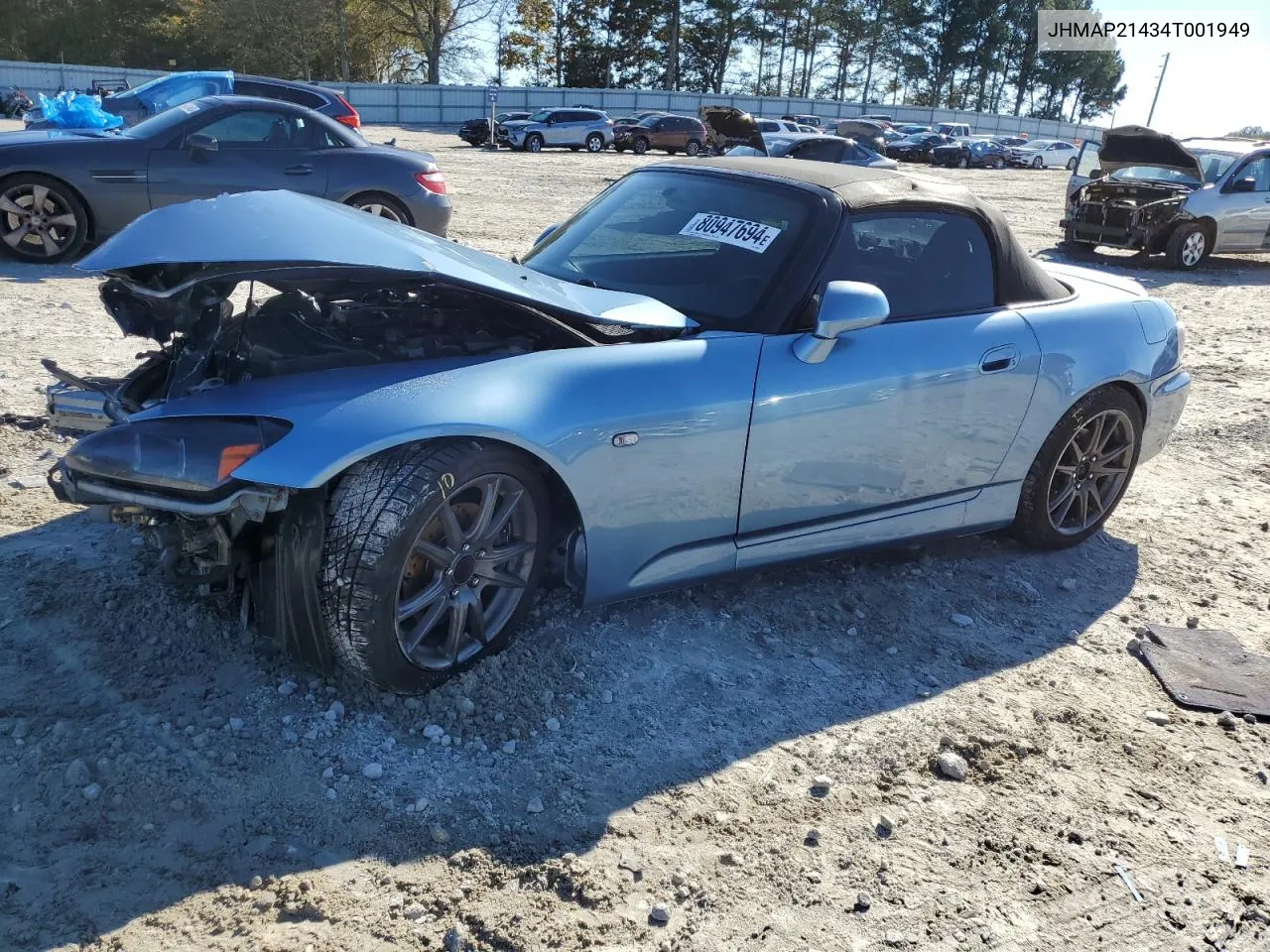 2004 Honda S2000 VIN: JHMAP21434T001949 Lot: 80947694