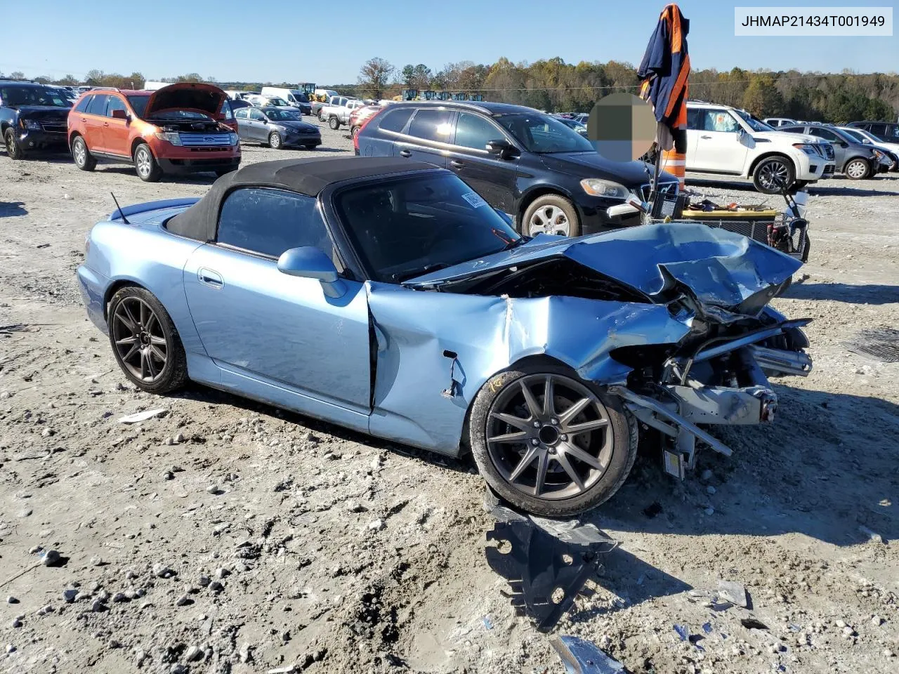 2004 Honda S2000 VIN: JHMAP21434T001949 Lot: 80947694