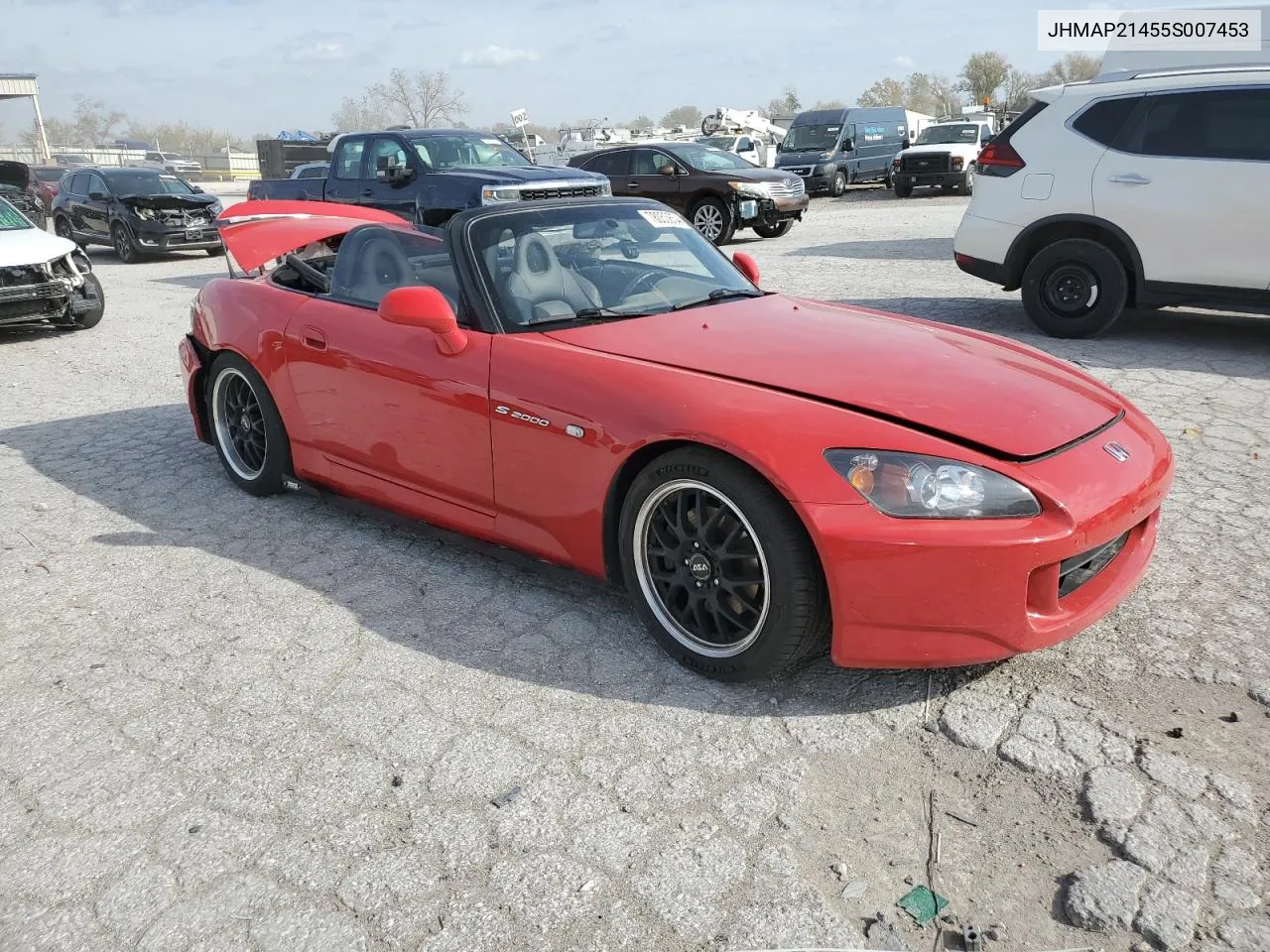 2005 Honda S2000 VIN: JHMAP21455S007453 Lot: 78053654