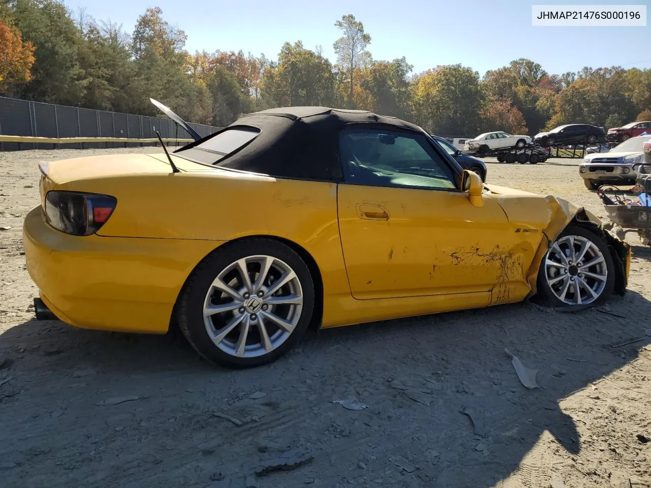 2006 Honda S2000 VIN: JHMAP21476S000196 Lot: 77432544