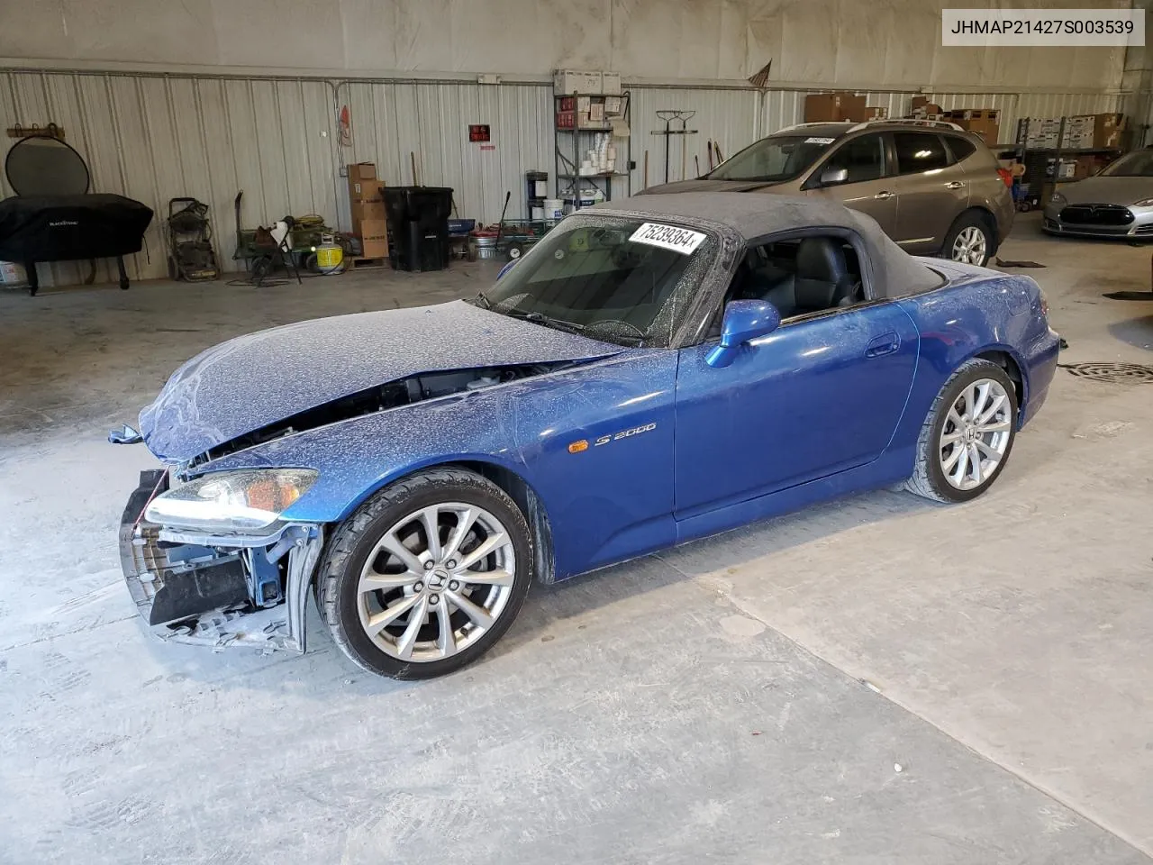 2007 Honda S2000 VIN: JHMAP21427S003539 Lot: 75239364