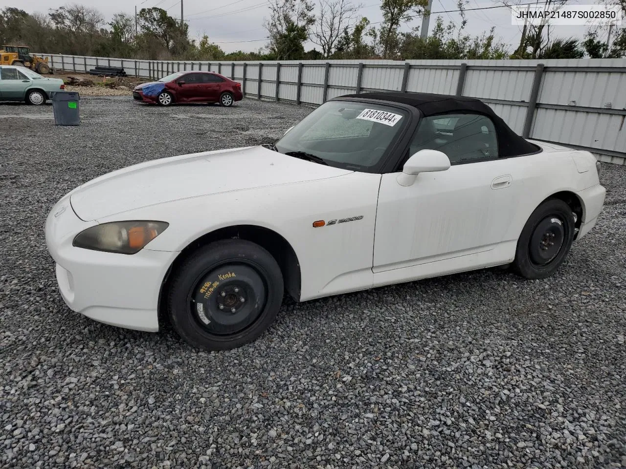 JHMAP21487S002850 2007 Honda S2000