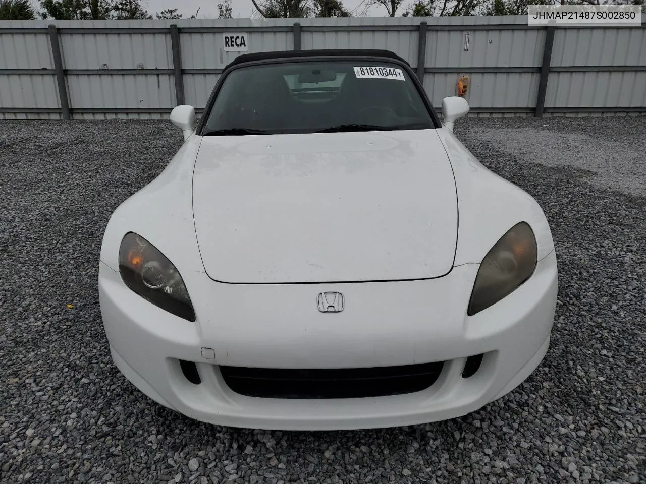 JHMAP21487S002850 2007 Honda S2000