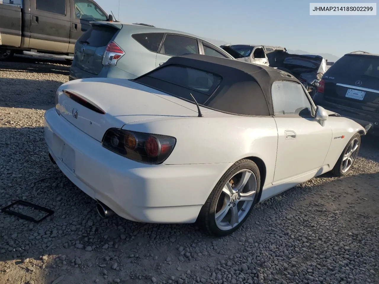 2008 Honda S2000 VIN: JHMAP21418S002299 Lot: 75226814