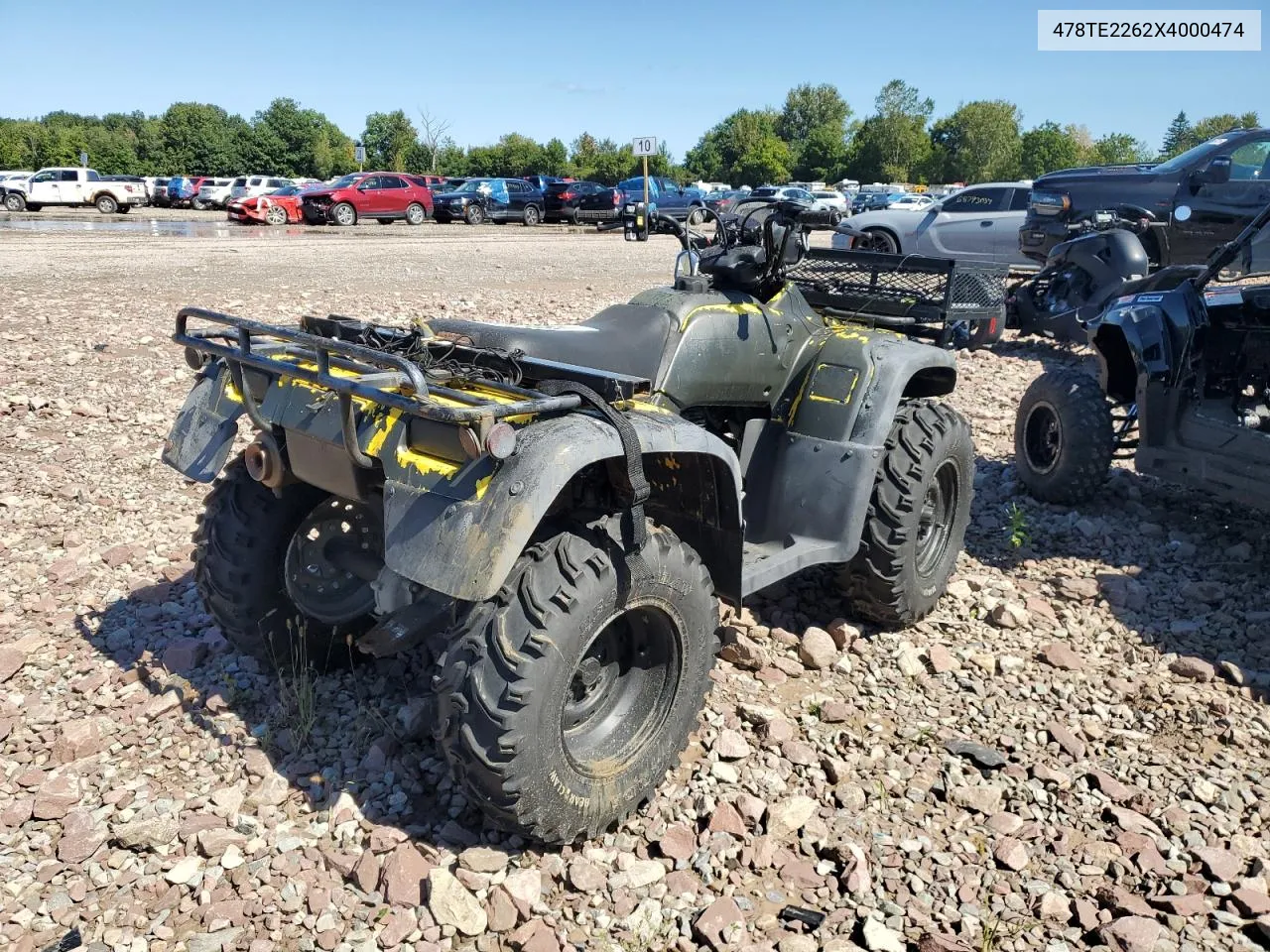 1999 Honda Trx450 Es VIN: 478TE2262X4000474 Lot: 67635244