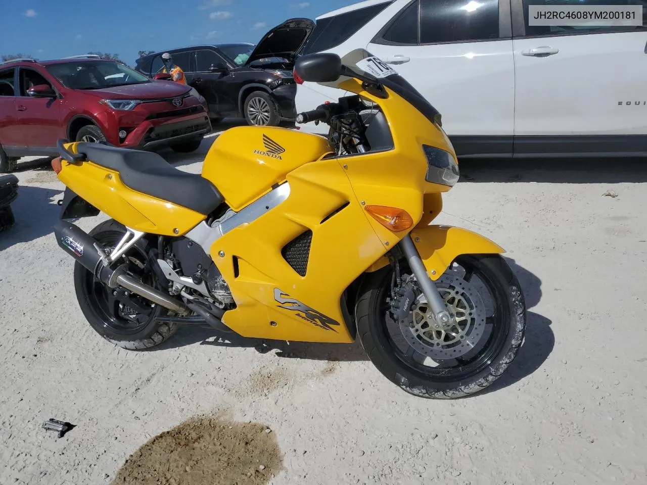 2000 Honda Vfr800 F1 VIN: JH2RC4608YM200181 Lot: 76924904