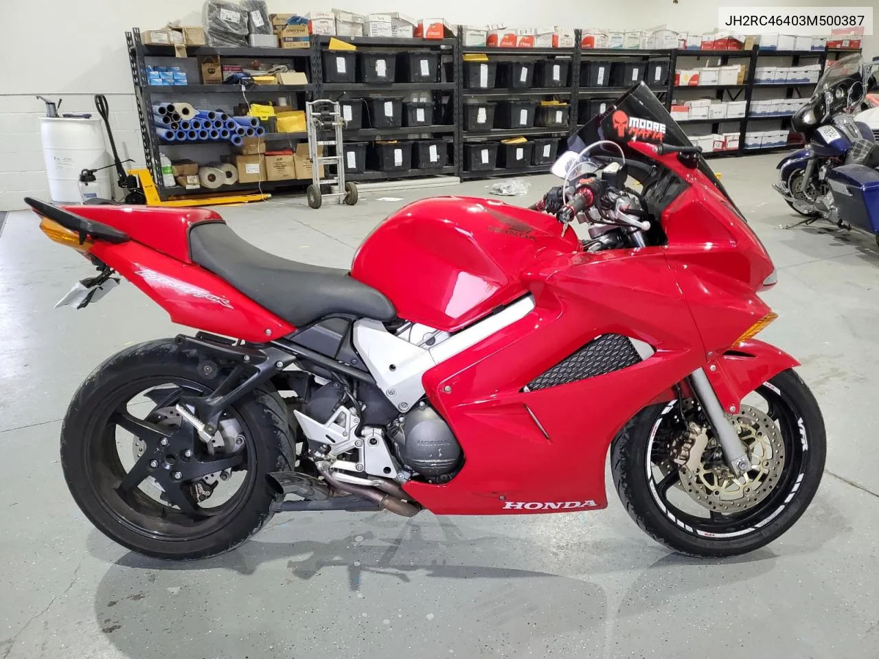 2003 Honda Vfr800 A VIN: JH2RC46403M500387 Lot: 74508344