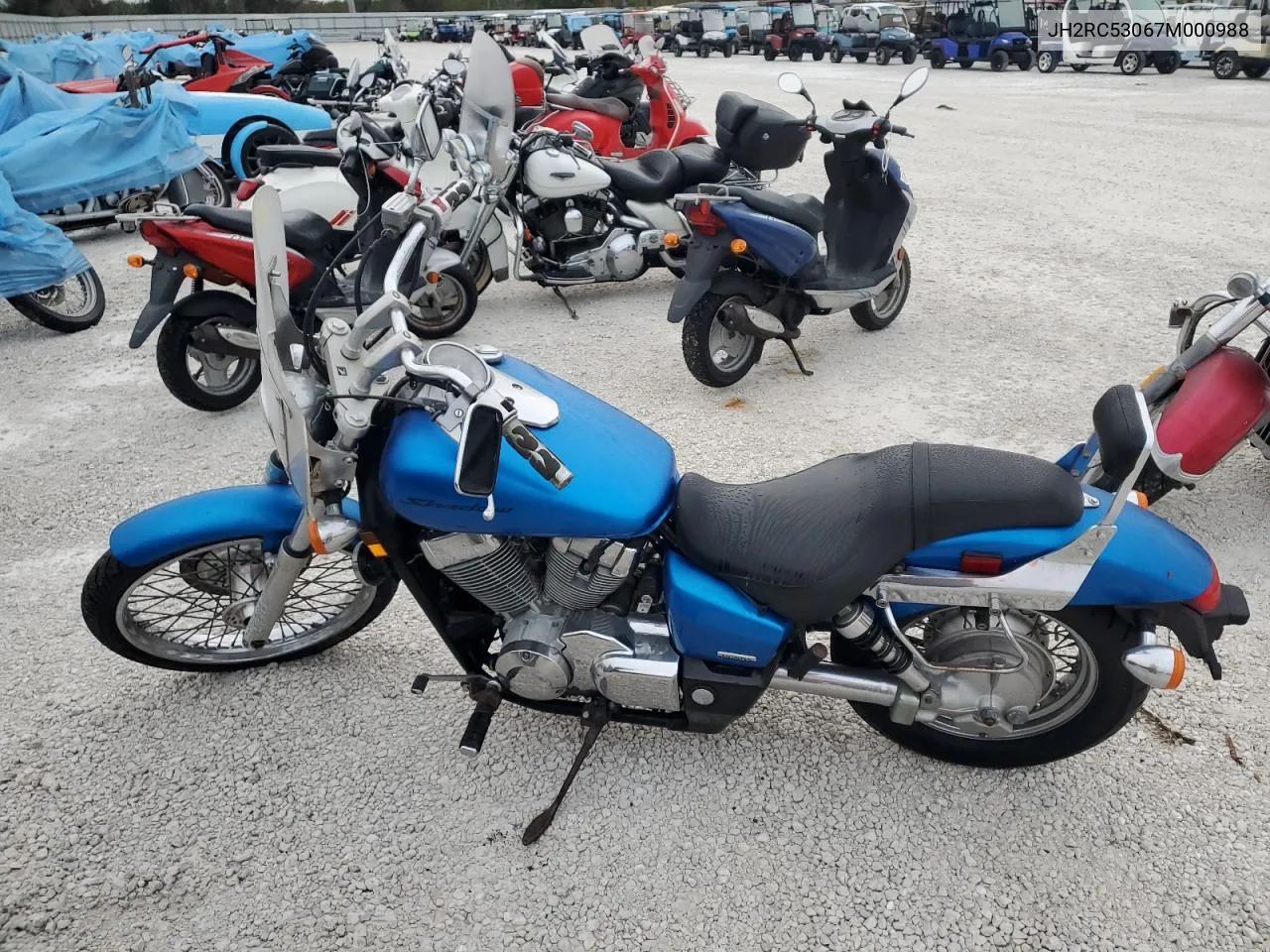 2007 Honda Vt750 C2 VIN: JH2RC53067M000988 Lot: 77024774