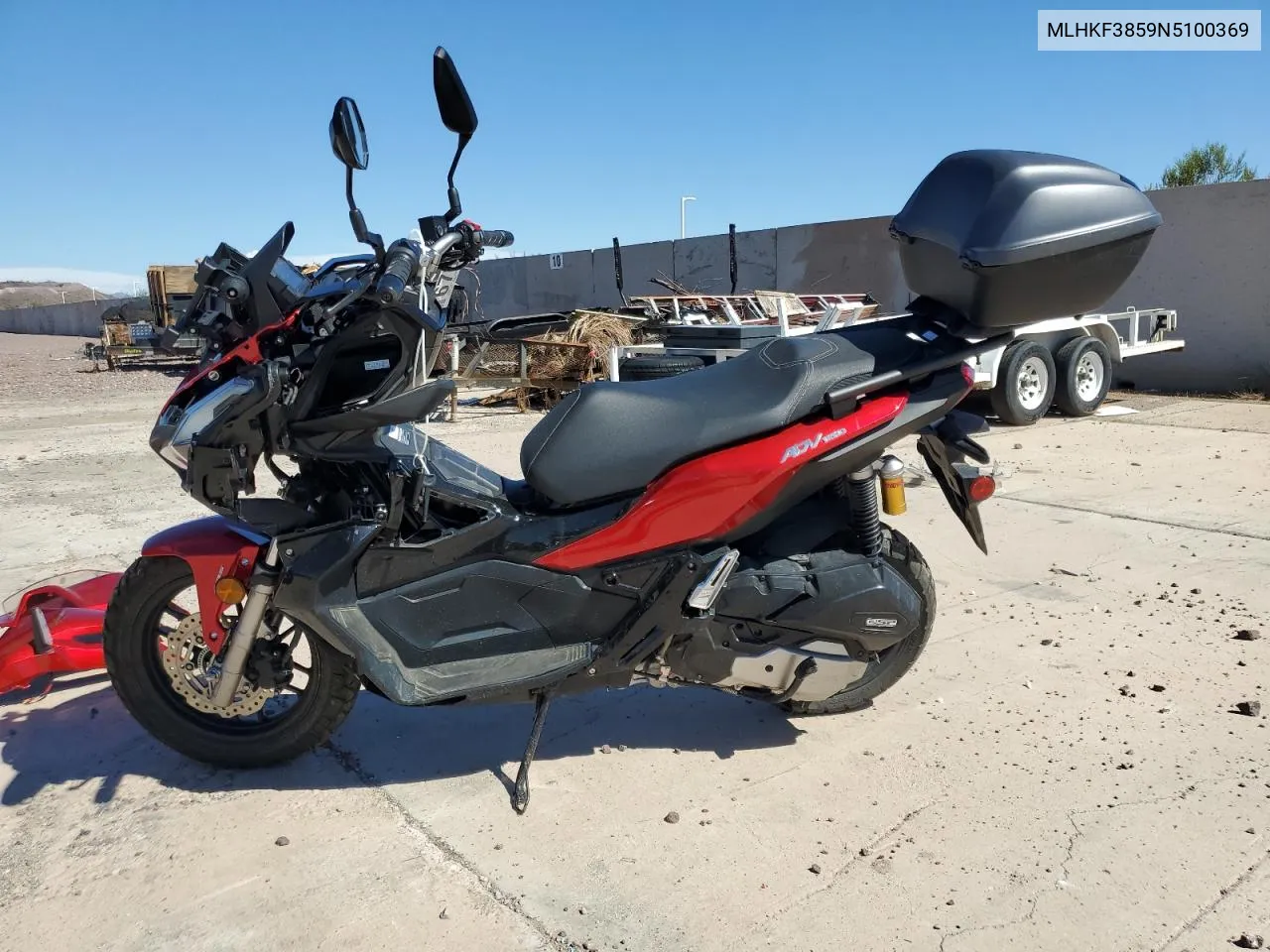 2022 Honda Adv150 A VIN: MLHKF3859N5100369 Lot: 67800354