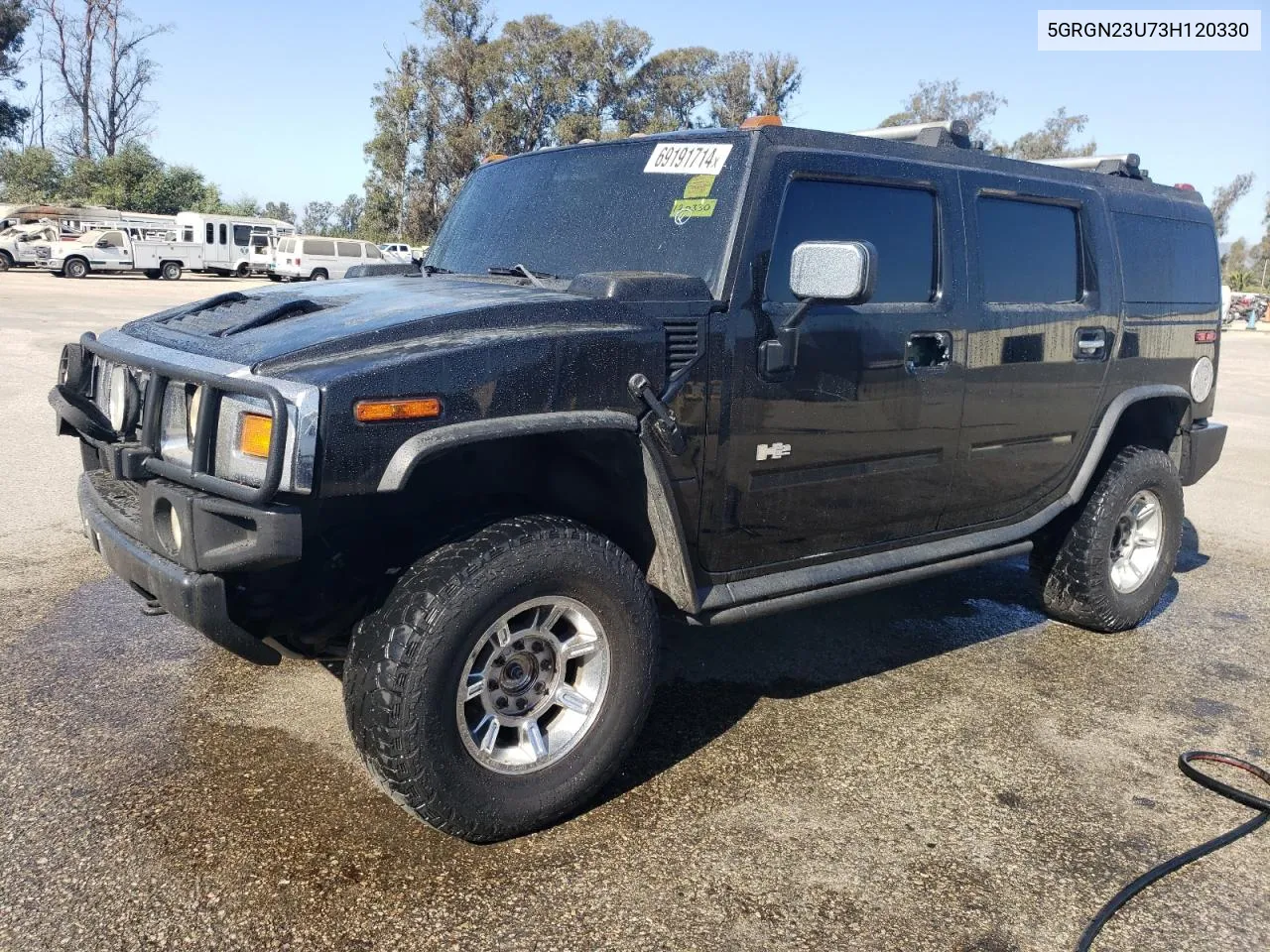 2003 Hummer H2 VIN: 5GRGN23U73H120330 Lot: 69191714