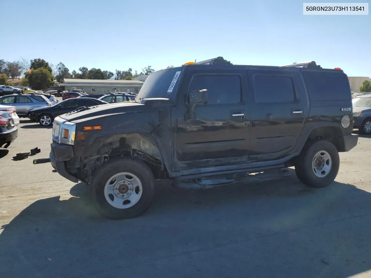 2003 Hummer H2 VIN: 5GRGN23U73H113541 Lot: 75551354